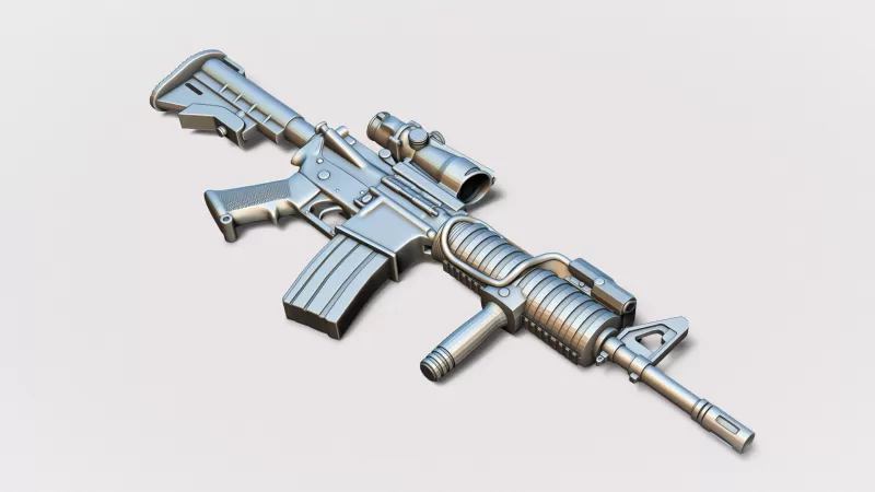 M4 SOPMOD with ACOG - Model preview 1