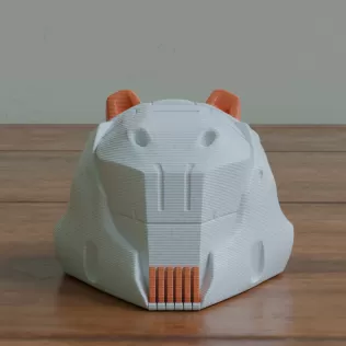 Mini Cyberpunk Helmet – 3D Printable Collectible - Model thumbnail 3