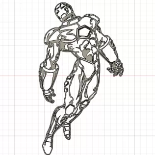 Silhouette Iron Man - Marvel Wallart