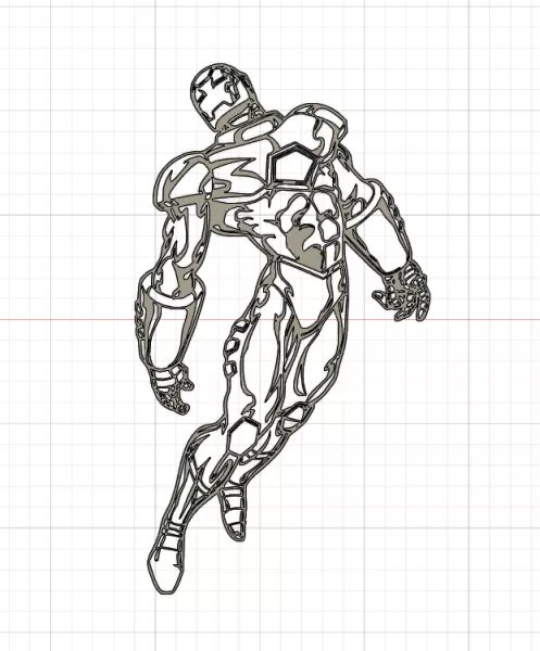 Silhouette Iron Man - Marvel Wallart - Model preview 1