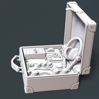 Military Suitcase Radio #RoZ - Model thumbnail 4