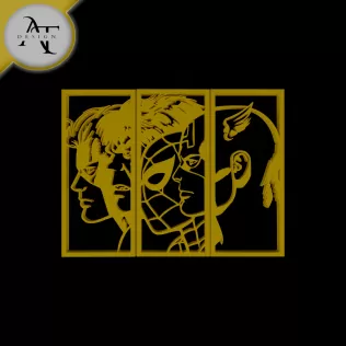 Avangers - Marvel - Silhouette - 2D Wall Art Decor