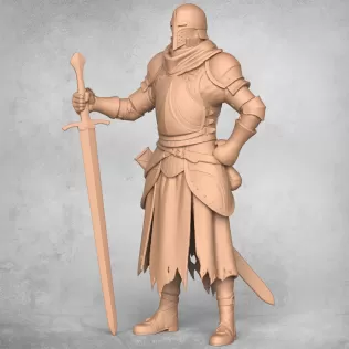 Medieval Warrior Statue - Model thumbnail 4