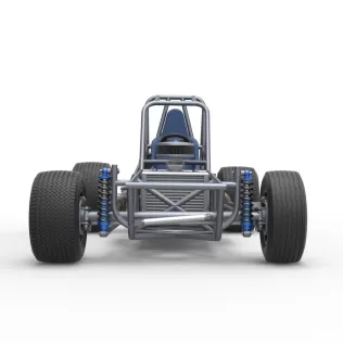 Vintage Dirt Modified stock car Base Version 5 Scale 1:25 - Model thumbnail 7