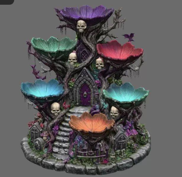 Haunted Hollow Gothic Organizer STL File for 3D Print - Model preview 6