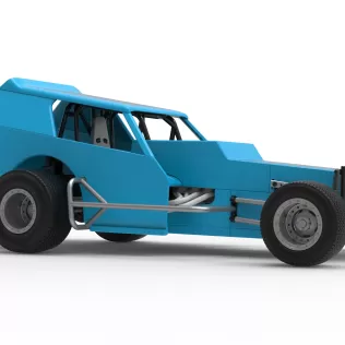 Vintage Dirt Modified stock car Version 8 Scale 1:25 - Model thumbnail 25