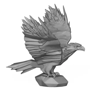 Eagle Sculpture 3D Printable Model - Model thumbnail 3