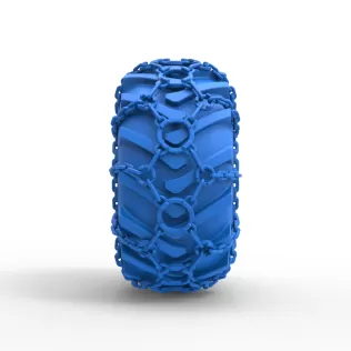 Tire of Timberjack with chains Scale 1:25 - Model thumbnail 4