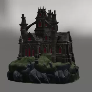 Shadowspire Gothic Manor STL File for 3D Print - Model thumbnail 9