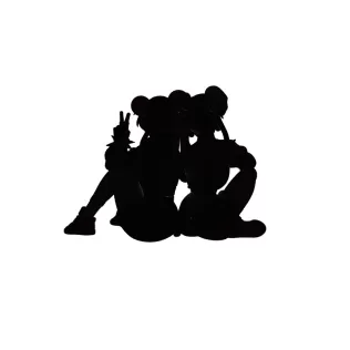 Two Fighter Girls 3D Model - Model thumbnail 2