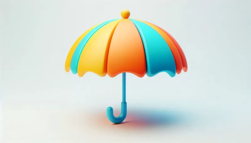3D Printable Umbrella Model STL - Model preview 1