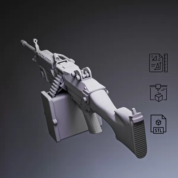 M249 Light Machine Gun #RoZ - Model preview 5