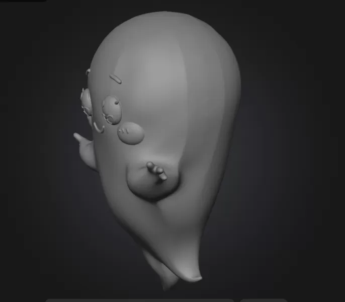 Cute ghost - Model preview 2