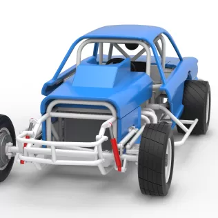 Vintage Dirt Modified stock car Version 10 Scale 1:25 - Model thumbnail 5