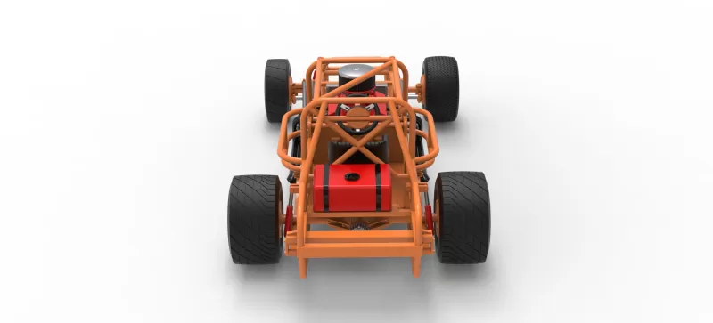 Vintage Dirt Modified stock car Base Version 8 Scale 1:25 - Model preview 17