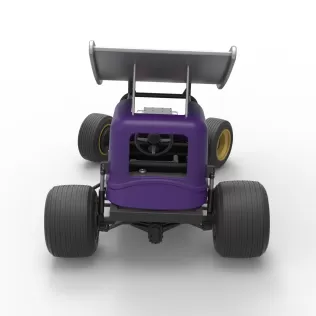 Vintage Winged Supermodified for Dirt while turning Scale 1:25 - Model thumbnail 17