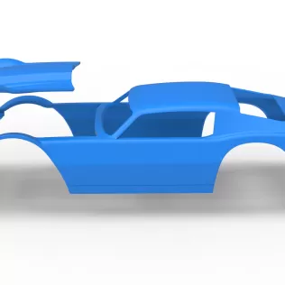 Shell of Vintage Dirt late model Race car Version 2 Scale 1:25 - Model thumbnail 17