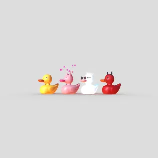 Cute Ducks Emoji - Model thumbnail 2