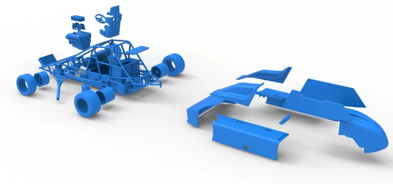 Experimental Pavement Silver Crown Car Version 2 Scale 1:25 - Model preview 29