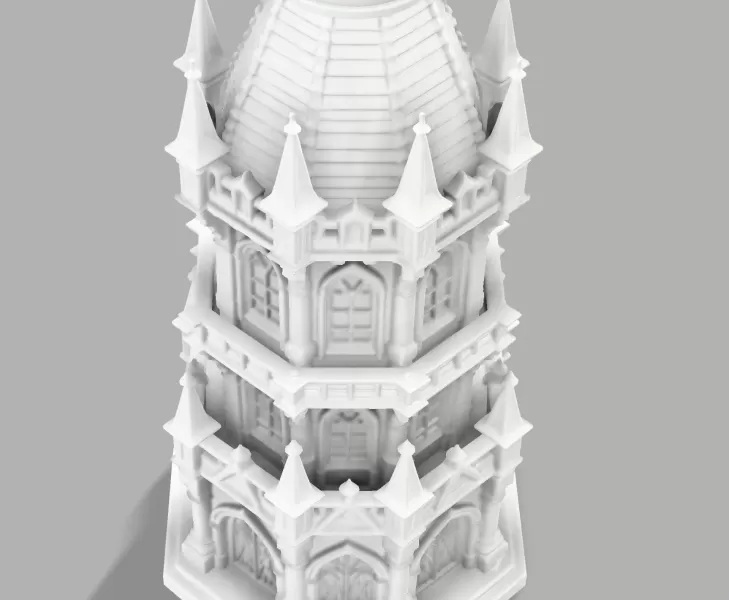 Gothic Candle Tower – Bastion - Model preview 5