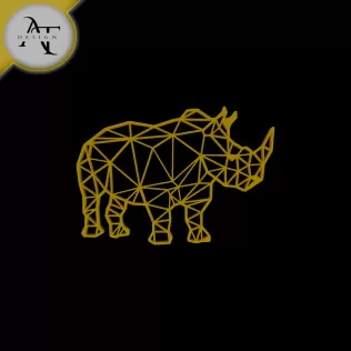 Rhinoceros - Geometric - 2D Wall Art Decor