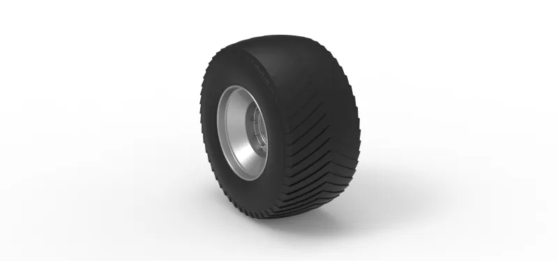 Rear wheel from Pulling tractor 3 Scale 1:25 - Model preview 7