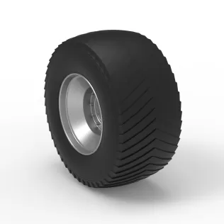 Rear wheel from Pulling tractor 3 Scale 1:25 - Model thumbnail 7