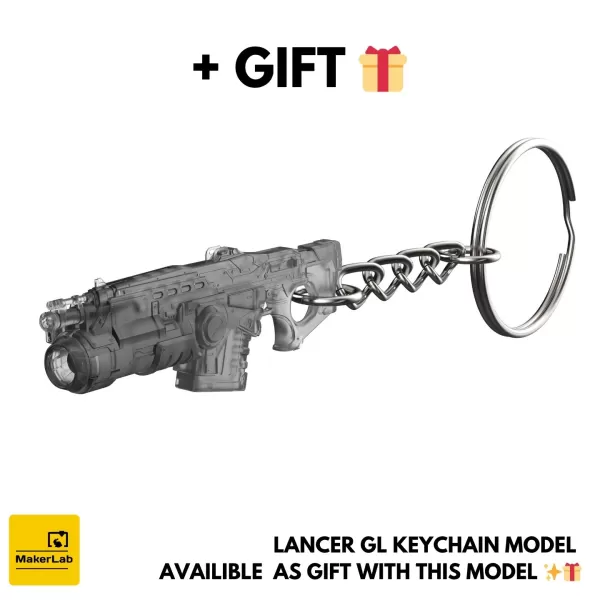Lancer GL - Gears of War - Printable 3d model - STL files - Model preview 15