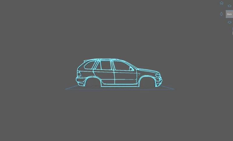 BMW - X5 E53 2000 Wall Art - Model preview 1