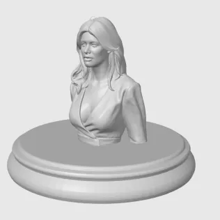 Rosamund Pike 3D Bust - Model thumbnail 4