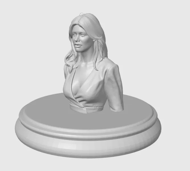 Rosamund Pike 3D Bust - Model preview 4