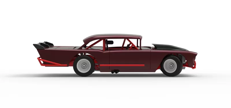Vintage Dirt Modified stock car V9 while turning Scale 1:25 - Model preview 22