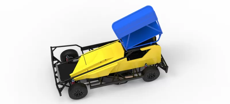 BriSCA Formula 1 Stock Car for Dirt Version 2 Scale 1:25 - Model preview 4