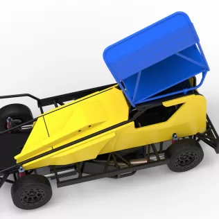 BriSCA Formula 1 Stock Car for Dirt Version 2 Scale 1:25 - Model thumbnail 4