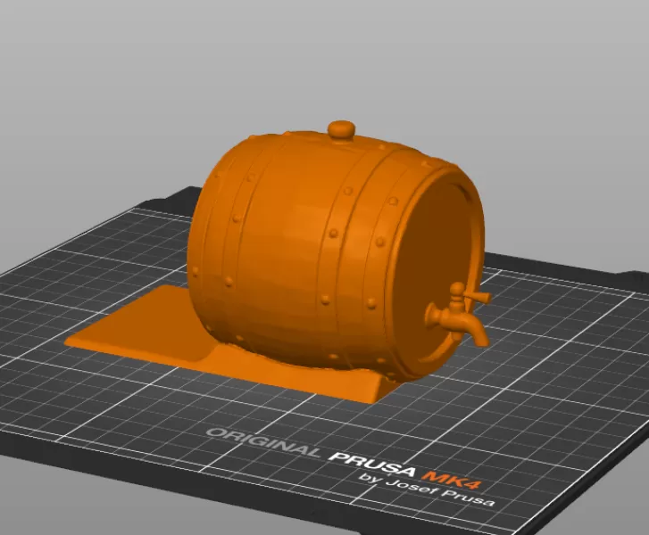 🍻 The Tavern Keg - Fantasy & Pirate Barrel Bookend - Model preview 2