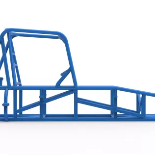 Frame of Vintage Dirt Silver Crown Car Scale 1:25 - Model thumbnail 13