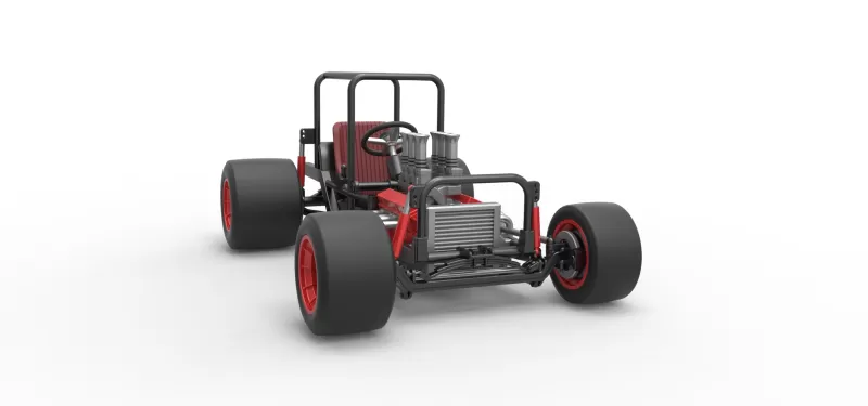 Vintage Supermodified stock car Base Scale 1:25 - Model preview 26
