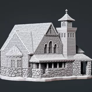 Mont Vernon Congregational Church 1896 - Model thumbnail 2