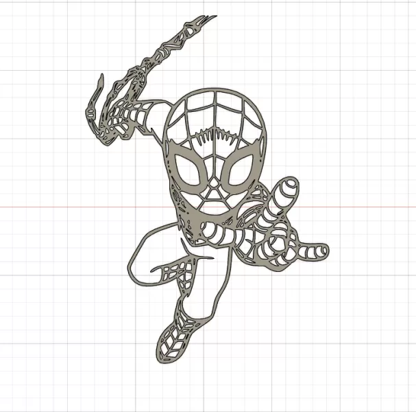 Silhouette de Spider Man - Marvel Wall art - Model preview 1