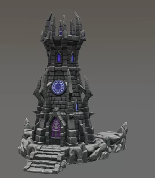 Shadowspire Arcane Tower STL File for 3D Print - Model preview 4