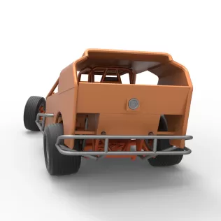 Vintage Dirt Modified stock car Version 3 while turning 1:25 - Model thumbnail 14
