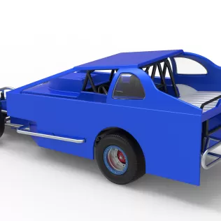 Northeast Dirt Modified stock car Version 2 Scale 1:25 - Model thumbnail 12