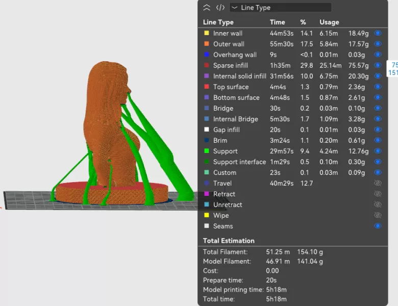 Emily Blunt 3D Bust Print - Model preview 2