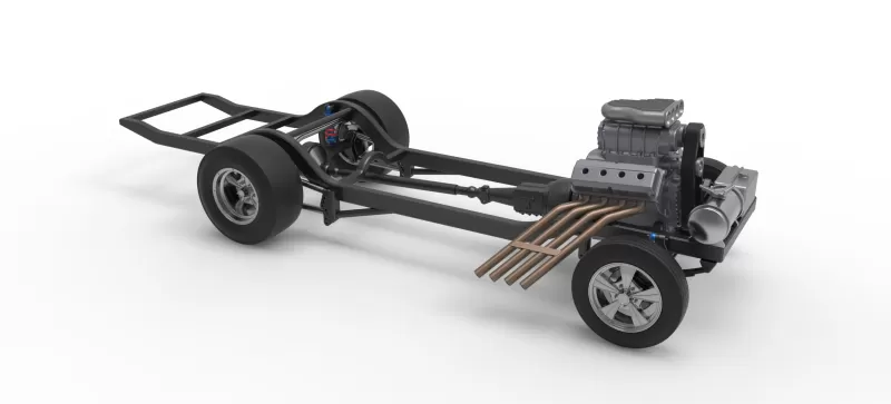 Chassis of Gasser Version 3 Scale 1:25 - Model preview 13