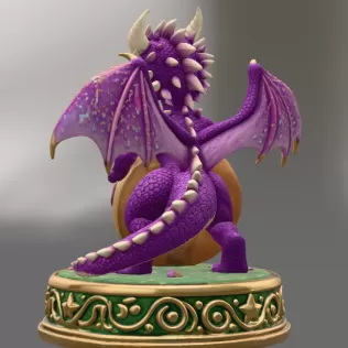 Sweet Donut Dragon STL File for 3D Print - Model thumbnail 5