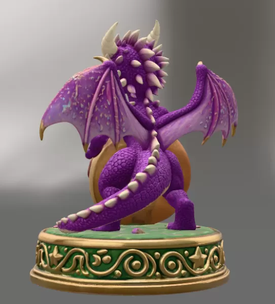 Sweet Donut Dragon STL File for 3D Print - Model preview 5