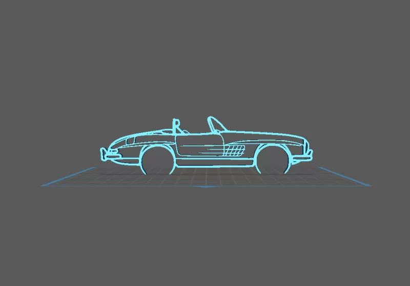 Mercedes - 300 SL Roadster Wall Art - Model preview 1