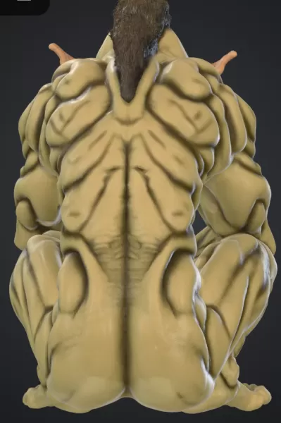 Orc sitzend - Model preview 3