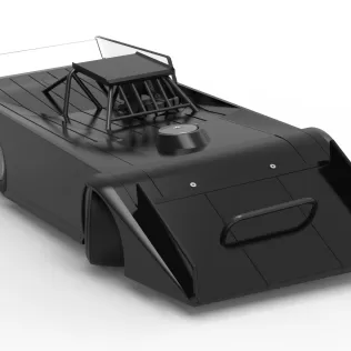 Wedge Dirt Late model while turning Scale 1:25 - Model thumbnail 26