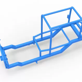 Frame of Vintage Supermodified stock car Scale 1:25 - Model thumbnail 2